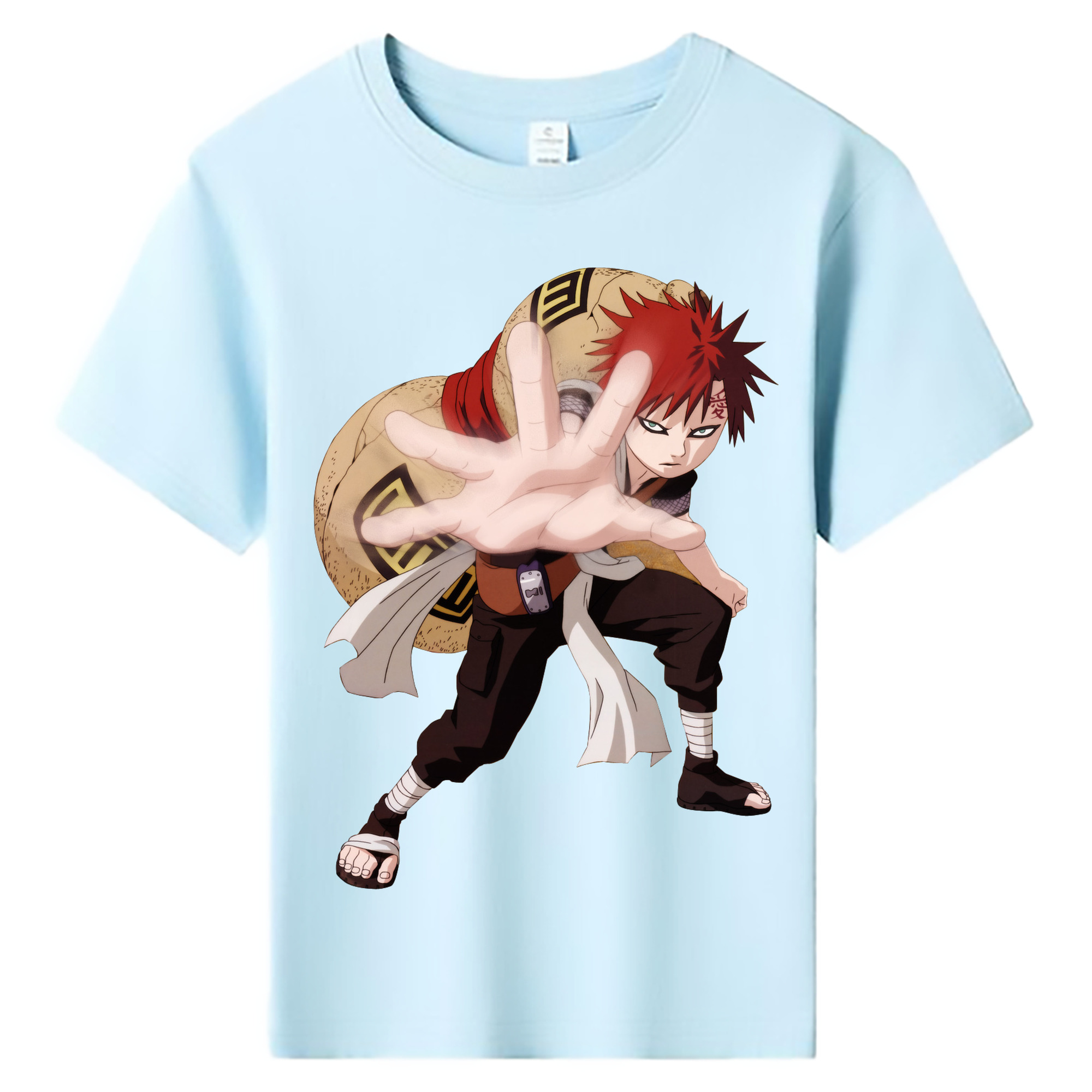 （画像用） NARUTO -ナルト- ガアラ Gaara 綿100％キッズTシャツ（フロントプリント）